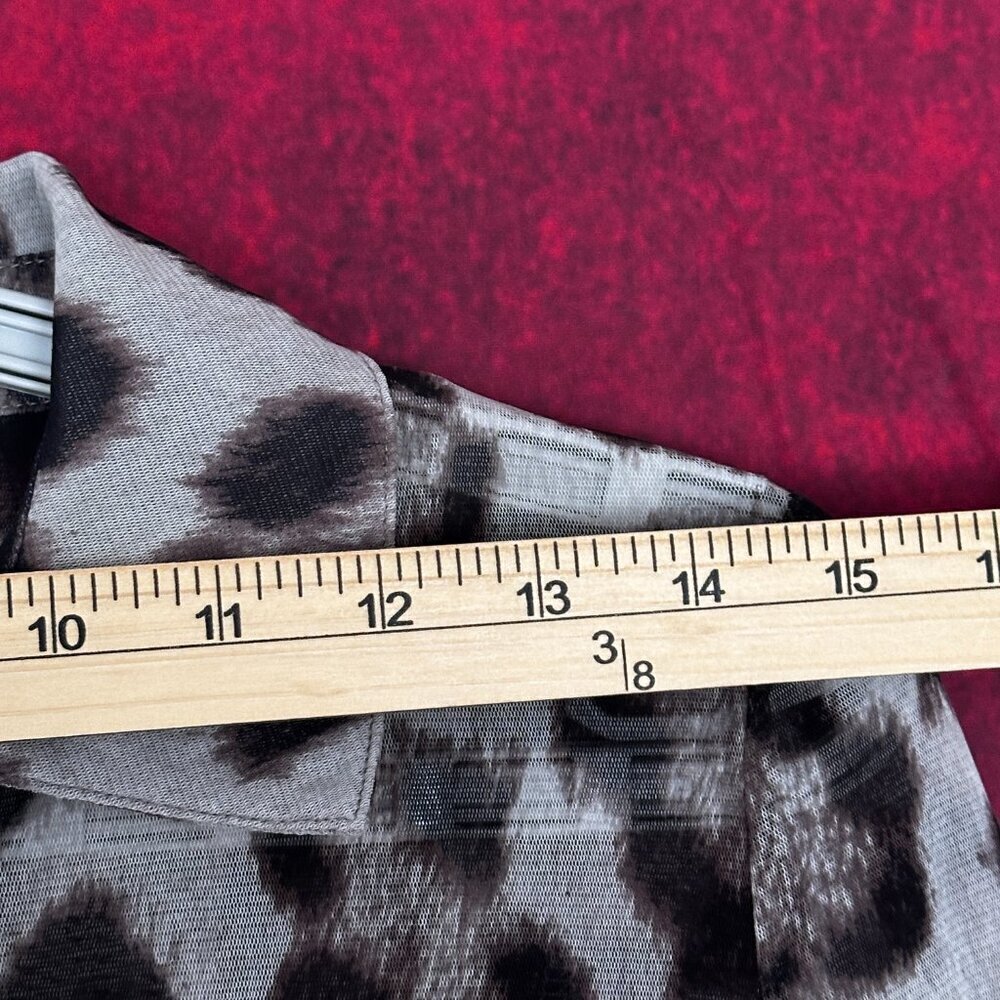 INC INTERNATIONAL CONCEPTS WOMEN'S LONG SLEEVE LEOPARD PRINT BLOUSE, SIZE S-SMAL - Picture 8 of 8